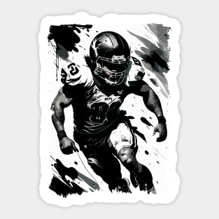 ✪ NFL ✪ Football Player Portrait ☛ Abstract Vector Splatter Art Illustration Sticker